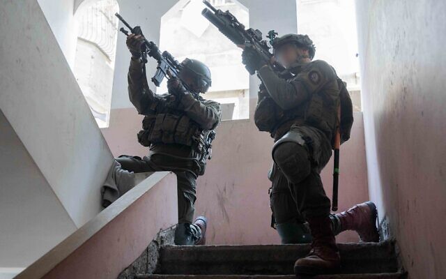 IDF soldiers operate in the Gaza Strip in a photo cleared for publication on March 28, 2024. (Israel Defense Forces)