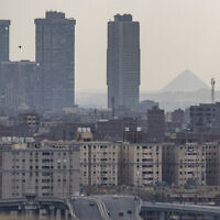 A view of the skyline of Cairo from the promontory of the Cairo Citadel on February 19, 2024. (Amir MAKAR / AFP)