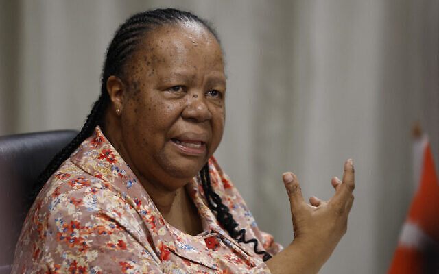 File: South Africas Foreign Minister Naledi Pandor delivers her closing remarks following a meeting with Denmark's Foreign Minister Lars Lokke Rasmussen (not seen) in Pretoria on March 5, 2024. (Phill Magakoe / AFP)