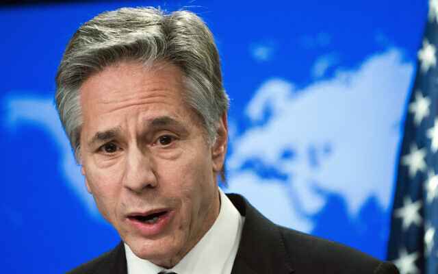 US Secretary of State Antony Blinken speaks during a news conference at the State Department, Wednesday, March 13, 2024, in Washington. (AP/Manuel Balce Ceneta)