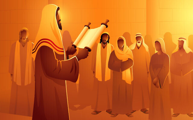 An illustrative picture of Israelites reading from a scroll. (iStock photos)