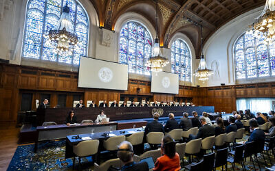 The International Court of Justice (ICJ) delivers its order on the request by Nicaragua to order Germany to cease arms sales to Israel against the background of the conflict in Gaza at the Peace Palace in The Hague, the seat of the ICJ, April 30, 2024. (Courtesy: International Court of Justice)