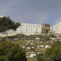 This picture shows a battery of Israel's Iron Dome air defense system deployed on April 15, 2024. (Menahem KAHANA / AFP)