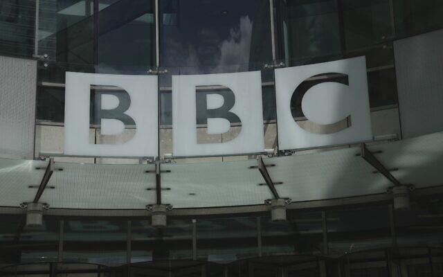 A logo of the BBC is seen at the BBC Headquarters in London, Britain, on July 11, 2023. (AP Photo/Kin Cheung)