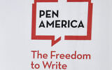 A logo is displayed at the PEN America Literary Awards on Thursday, March 2, 2023, in New York. (Photo by Evan Agostini/Invision/AP, File)