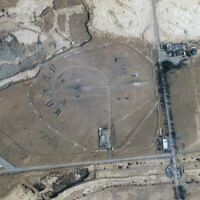 A missile defense site near an international airport and air base is seen in Isfahan, Iran, April 22, 2024. (Planet Labs PBC via AP)