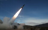 Live fire testing at White Sands Missile Range, New Mexico of early versions of the Army Tactical Missile System, on December 14, 2021. (John Hamilton/U.S. Army via AP)