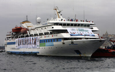 Photo of the Mavi Marmara docked while returning to Istanbul on December 26, 2010. (AP/Burhan Ozbilici, File)