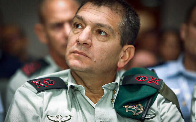 File: Commander of the IDF Military Intelligence Aharon Haliva at a conference of the Gazit Institute in Tel Aviv, November 4, 2022. (Gideon Markowicz/Flash90)