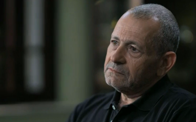 Former Shin Bet chief Nadav Argaman in an interview to Channel 12 broadcast April 11, 2024. (Screen capture: Channel 12, used in accordance with Clause 27a of the Copyright Law)