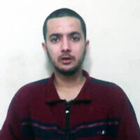 Israeli-American hostage Hersh Goldberg-Polin, 23, held captive in Gaza since October 7, in a Hamas propaganda video released on April 24, 2024. (Screenshot: Telegram)