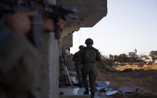 Israeli troops operate in the Gaza Strip, in a handout photo published May 14, 2024. (Israel Defense Forces)