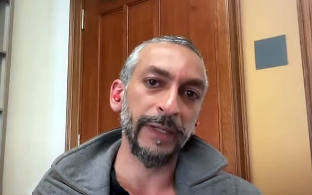 Professor Mohamed Abdou speaks to The Electronic Intifada in an interview published on April 27, 2024. (Screenshot, used in accordance with Clause 27a of the Copyright Law)