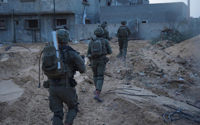 Israeli soldiers operate in the Gaza Strip in an undated picture published on May 21, 2024. (Israel Defense Forces)