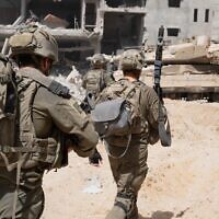 Troops operate in the Gaza Strip, in a handout image published May 28, 2024. (Israel Defense Forces)
