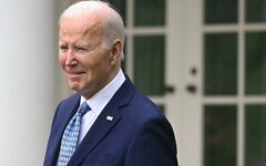 US President Joe Biden in the Rose Garden of the White House in Washington, DC, on May 6, 2024. (ANDREW CABALLERO-REYNOLDS / AFP)
