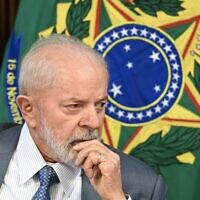 File - Brazilian President Luiz Inacio Lula da Silva during a ministerial meeting at the Planalto Palace in Brasilia, Brazil, on May 13, 2024. (Evaristo Sa / AFP)