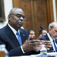 US Secretary of Defense Lloyd Austin testifies before a House Armed Services Committee hearing on the Department of Defense fiscal 2025 budget request on Capitol Hill, Tuesday, April 30, 2024, in Washington. (AP Photo/Manuel Balce Ceneta)