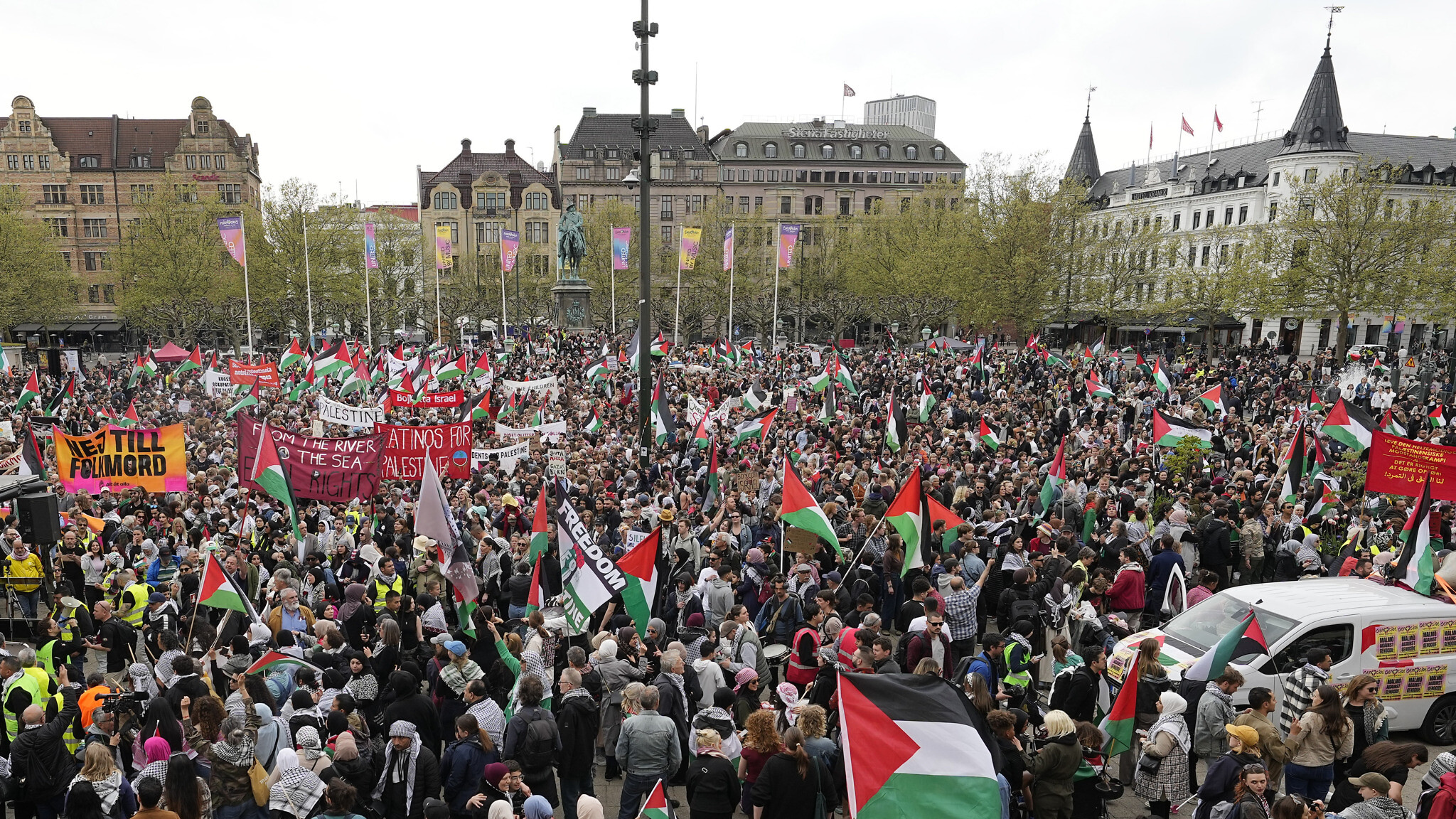 Thousands of anti-Israel protesters march in Malmo ahead of Eurovision  semifinal | The Times of Israel