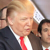 File: Donald Trump, left, and his then-attorney Michael Cohen (right) are pictured at a stop at the Roundabout Diner, April 27, 2011, in Portsmouth, New Hampshire. (AP Photo/Jim Cole)