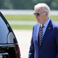 US President Joe Biden walks to his vehicle after arriving on Marine One at Delaware Air National Guard Base in New Castle, Del., Friday, May 24, 2024. (AP Photo/Alex Brandon)