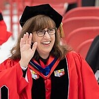 Cornell University president Martha Pollack at the 2021 commencement ceremony. (Creative Commons/Kenneth C. Zirkel via Wikipedia)