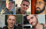 Soldiers killed in northern Gaza on May 15, 2024. Top row, left to right: Sgt. Ilan Cohen, Sgt. Daniel Chemu, Staff Sgt. Betzalel David Shashuah; bottom row, left to right: Staff Sgt. Gilad Arye Boim, Cpt. Roy Beit Yaakov. (Israel Defense Forces)