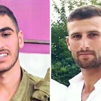 Sgt. First Class (res.) Adar Gavriel, left, and Sgt. Yonatan Elias, killed during fighting in Gaza on May 30, 2024. (Israel Defense Forces)