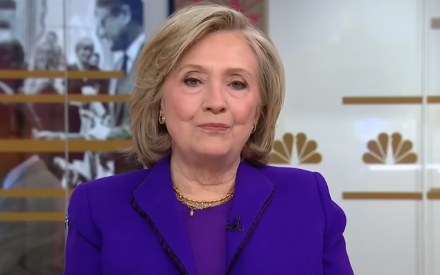 Former US Secretary of State Hillary Clinton during an interview with MSNBC's 'Morning Joe' program, aired May 9, 2024. (Screen capture: Youtube/NBC, used in accordance with Clause 27a of the Copyright Law)
