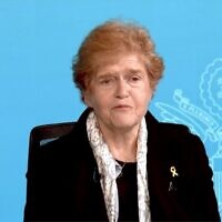 US Special Envoy to Combat Antisemitism Deborah Lipstadt speaks at a virtual event on May 24, 2024. (Screen capture/State Department)