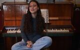 Ayala Cohen, 16, will perform the song she composed on May 9, 2024 at the National Library for her music teacher Shlomi Mathias, killed with his wife, Deborah Mathias, by Hamas terrorists on October 7, 2023 (Courtesy)