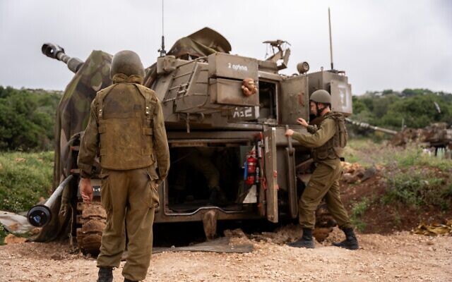 Troops of the IDF's 282nd Artillery Regiment are seen in northern Israel, in a handout photo published May 3, 2024. (Israel Defense Forces)
