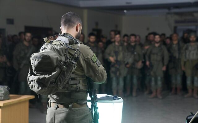 Troops mark Memorial Day in the Gaza Strip, May 12, 2024. (Israel Defense Forces)