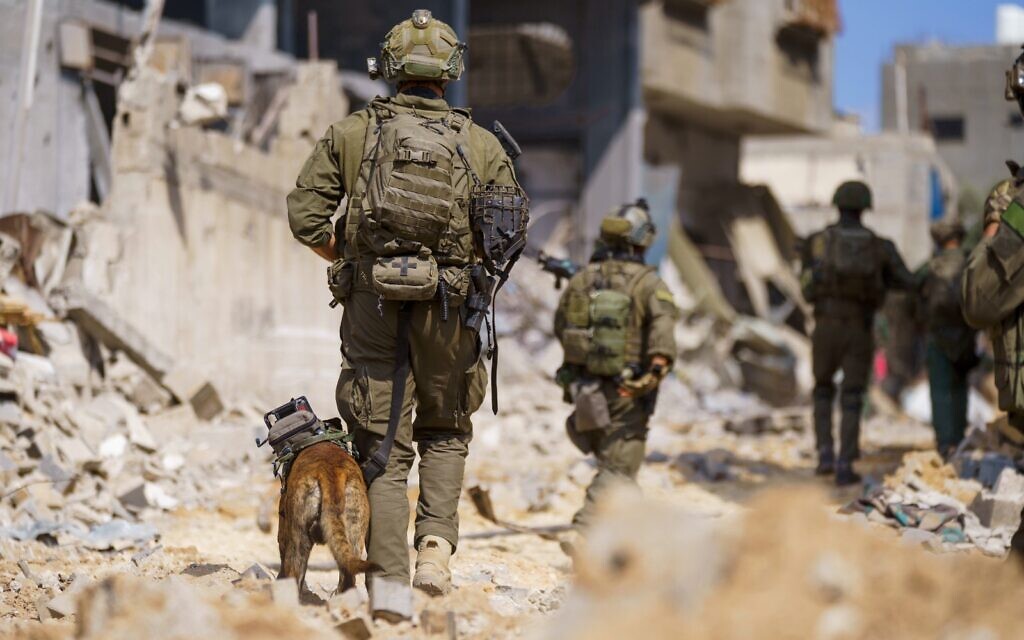 IDF troops operate in the Gaza Strip in an image published on May 18, 2024 (Israel Defense Forces)