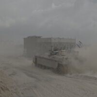 Troops of the 401st Armored Brigade operate in eastern Rafah in the southern Gaza Strip, in a handout image published May 18, 2024. (Israel Defense Forces)