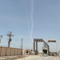 Rockets are seen launched at Israel from the Rafah area in the southern Gaza Strip, May 26, 2024. (Courtesy: via @IDF on X)