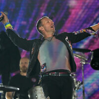 Illustrative: Chris Martin of Coldplay performs at the Rose Bowl, September 30, 2023, in Pasadena, California. (AP Photo/Chris Pizzello)