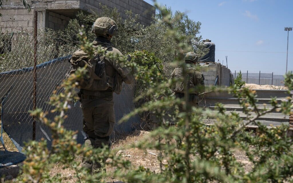 Troops operating in the Gaza Strip in an undated photo released June 10, 2024 (Israel Defense Forces)